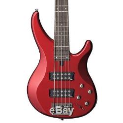 Yamaha TRBX305CAR 5-String Bass Value Pack Deluxe Bag, Tuner & Acces. Red