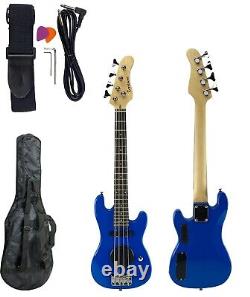 Zenison 36 Youth Electric BASS GUITAR Kids/Beginner Starter Kit Amp Combo BLUE